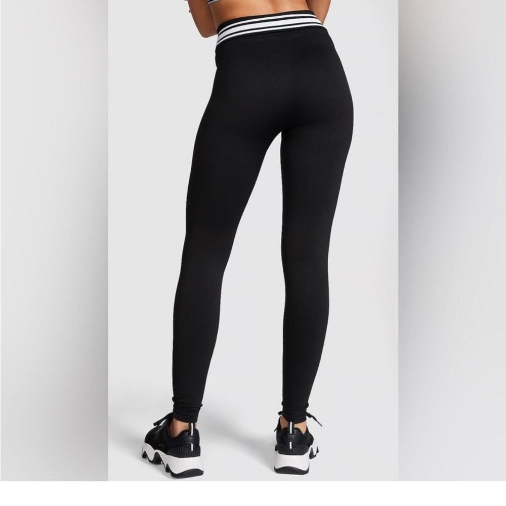 VS PINK FLIP IT SEAMLESS FOLD OVER LEGGINGS! BLACK! SIZE LARGE!NWT!MSRP$45! - Picture 2 of 9